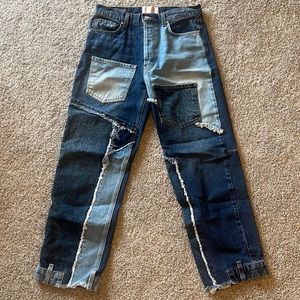 REVICE denim patchwork jeans
